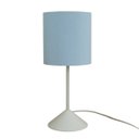 Ver imagem 2 de Abajur Bebê Quarto Infantil Base Branca e Tecido Azul Claro Bivolt