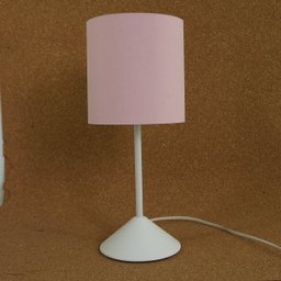 Abajur Bebê Quarto Infantil Base Branca e Tecido Rosa Claro Bivolt - 5