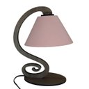 Ver imagem 2 de Abajur Madeira Marrom Sofia com Cúpula Tecido Rose Bivolt