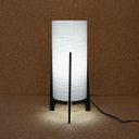 Ver imagem 4 de Abajur Tripé Madeira Preta e Cúpula Tecido Linho Cinza 32cm x 15cm Bivolt