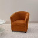 Ver imagem 1 de Poltrona Decorativa Mari Boucle Terracota Estofama