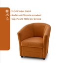 Ver imagem 5 de Poltrona Decorativa Mari Boucle Terracota Estofama