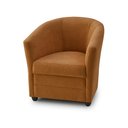 Ver imagem 2 de Poltrona Decorativa Mari Boucle Terracota Estofama