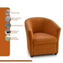 Ver imagem 4 de Poltrona Decorativa Mari Boucle Terracota Estofama