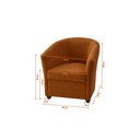 Ver imagem 3 de Poltrona Decorativa Mari Boucle Terracota Estofama