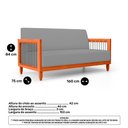 Ver imagem 3 de Kit Poltrona e Sofá Varanda Samoa Madeira Maciça com Cordas Náutica Linho Cinza - Desk Design