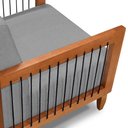 Ver mais imagens de Kit Poltrona e Sofá Varanda Samoa Madeira Maciça com Cordas Náutica Linho Cinza - Desk Design
