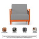 Ver imagem 7 de Kit Poltrona e Sofá Varanda Samoa Madeira Maciça com Cordas Náutica Linho Cinza - Desk Design