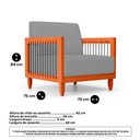 Ver imagem 4 de Kit Poltrona e Sofá Varanda Samoa Madeira Maciça com Cordas Náutica Linho Cinza - Desk Design