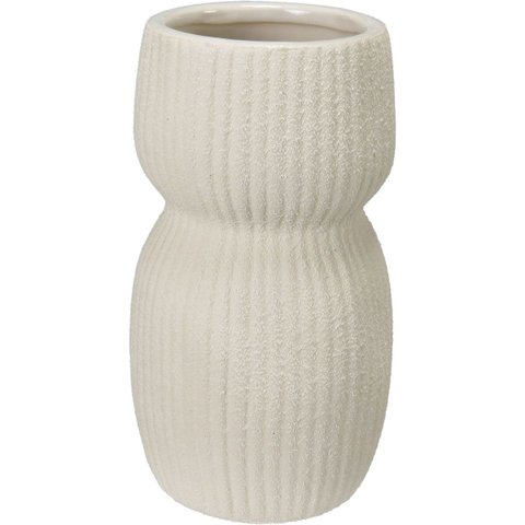 Vaso Decorativo Home&co Cerâmica 20x11x11cm Marfim