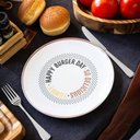 Ver imagem 2 de Prato Raso Hambúrguer Porcelana Decorada 25cm Mesa Posta Chicago Tramontina