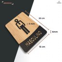 Ver imagem 3 de Placa para Banheiro Plaquinha Masculino Cor Preto