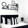 Porta Quadros para Sala, Quarto 2 Peças Preto - 2