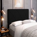 Ver imagem 6 de Cabeceira Cama Box Casal King Size Mel 195cm com Frame Veludo Preto - Desk Design