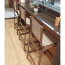 Ver imagem 2 de Banqueta Lótus Baixa 60cm Altura de Alumínio e Tela Sling Capuccino - Trama Móveis