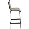 Banqueta Lótus Baixa 60cm Altura de Alumínio e Tela Sling Capuccino - Trama Móveis - 4