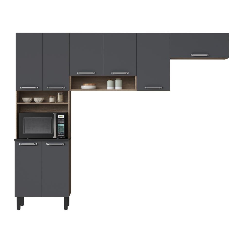 Cozinha Compacta 3 Peças 8 Portas Com Nicho Para Forno Itatiaia Vegas ...