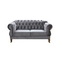 Ver imagem 3 de Conjunto 2 Poltronas e Namoradeira 2 Lugares Elisabeth Cinza