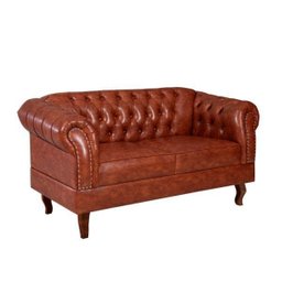 Namoradeira Chesterfield Duque 2 Lugares Marrom - 2
