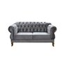 Conjunto 1 Poltrona e Namoradeira 2 Lugares Chesterfield Elisabeth Cinza - 3