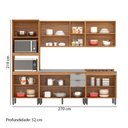 Ver imagem 2 de Cozinha Modulada Completa 14 Portas 02 Gavetas Firenze Amêndola Nude Prime Tx Demóbile