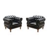 Kit 2 Poltronas Chesterfield Elisabeth Preta - 2