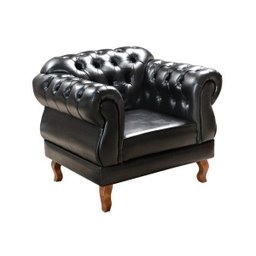 Kit 2 Poltronas Chesterfield Elisabeth Preta - 3