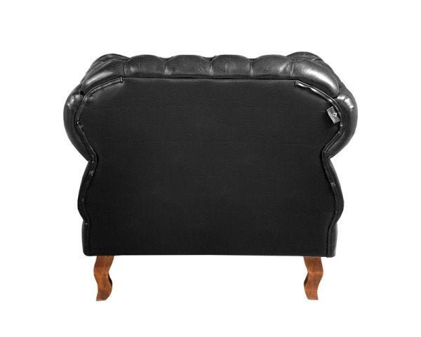 Kit 2 Poltronas Chesterfield Elisabeth Preta - 4