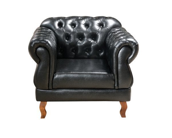 Kit 2 Poltronas Chesterfield Elisabeth Preto - 4