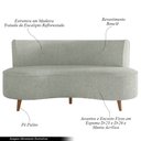 Ver imagem 3 de Sofá Living 2 Lugares 135cm Aang Pés Palito Bouclê Cinza G33 - Gran Belo