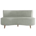 Ver imagem 2 de Sofá Living 2 Lugares 135cm Aang Pés Palito Bouclê Cinza G33 - Gran Belo
