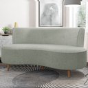 Ver imagem 1 de Sofá Living 2 Lugares 135cm Aang Pés Palito Bouclê Cinza G33 - Gran Belo