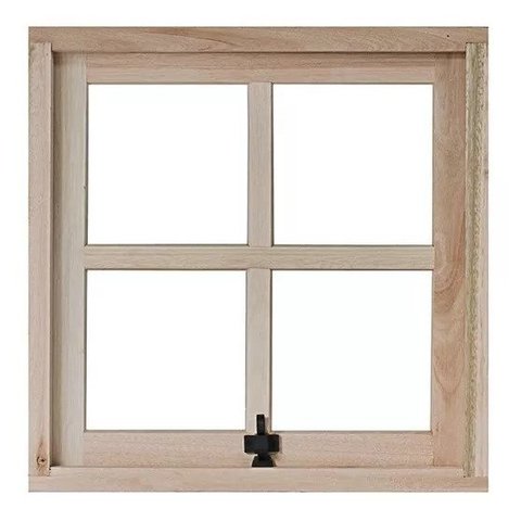 Janela Vitro de Madeira Max Ar Eucalipto 0,60 (a) X 0,60 (l) Quadriculado