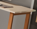 Ver imagem 4 de Mesa Escrivaninha 76 Cm Estudo Escritório Pés em Madeira Quarto Sala Trabalho Notebook Cor Off White