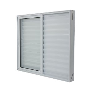 Janela Veneziana 3 folhas 100x120 Sem Grade Alumínio Branco