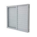 Ver imagem 1 de Janela Veneziana 3 folhas 100x120 Sem Grade Alumínio Branco