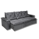 Ver imagem 1 de Sofá Retrátil Reclinável 2,90 M Cinza 202 Athenas