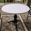 Ver imagem 3 de Capa de Mesa Redonda Moletom com Elástico - 110cm Diâmetro