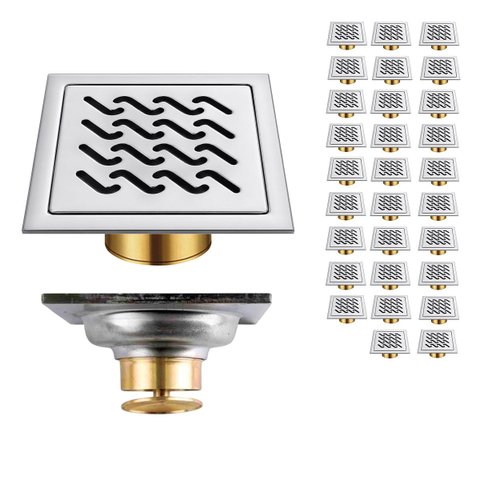 Ralo Inox 10x10 Kit 29 Uni Banheiro Anti Odor Cozinha Varanda Quintal Higienico Anti Retorno Lavande