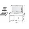 Penteadeira camarim clean barata 5 gaveta 2 portas com espelho e led mdf branco com detalhe amendoa - 6