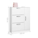 Ver imagem 2 de Sapateira Opala 4 Portas 1 Prateleira 100cm Branco Framar