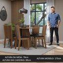 Ver imagem 4 de Conjunto Sala de Jantar Mesa Tampo de Madeira 6 Cadeiras Rustic/preto Sharon Madesa