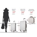 Ver imagem 7 de Kit Conjunto 2 Malas Rígidas 360º com Frasqueira - Gladiador C1Pm Cor: Rose Gold