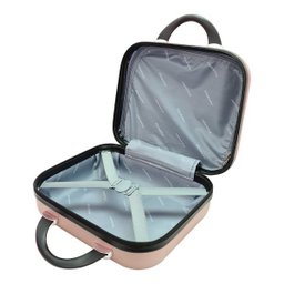 Kit Mala Rígida Média com Tsa 360º Mais Frasqueira - Gladiador C1M Cor: Rose Gold - 5