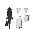 Ver imagem 7 de Kit Mala Rígida Média com Tsa 360º Mais Frasqueira - Gladiador C1M Cor: Rose Gold