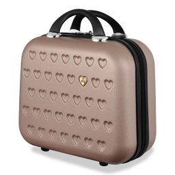 Kit Mala Rígida Média com Tsa 360º Mais Frasqueira - Gladiador C1M Cor: Rose Gold - 3