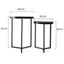 Ver imagem 3 de Conjunto Mesa Lateral Viena Champagne