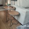Conjunto Mesa Lateral Capri Champagne - 1