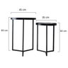 Conjunto Mesa Lateral Capri Champagne - 3