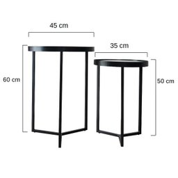 Conjunto Mesa Lateral Viena Prata - 3